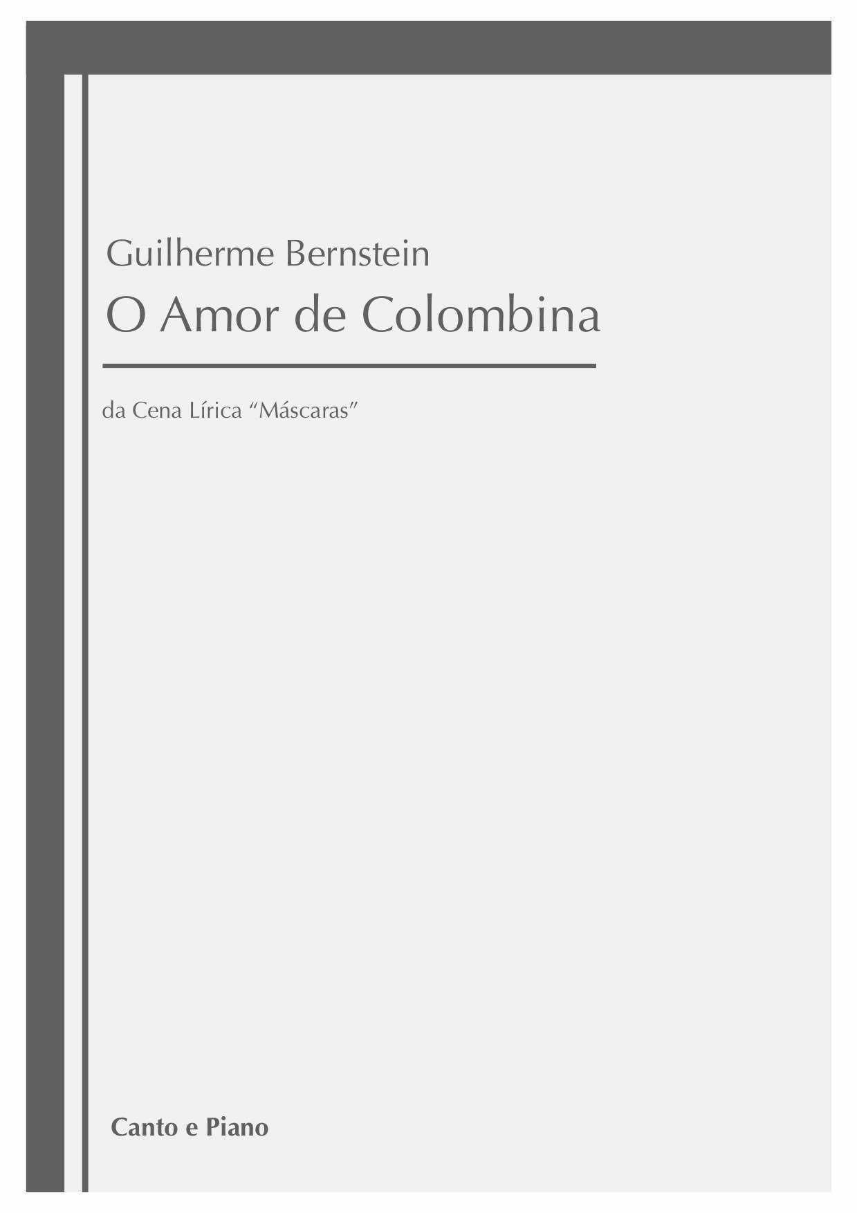 O Amor de Colombina - sample cover